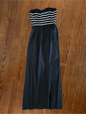Universal Thread Black and White Strapless Maxi Dress for Kids